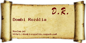 Dombi Rozália névjegykártya