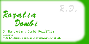 rozalia dombi business card